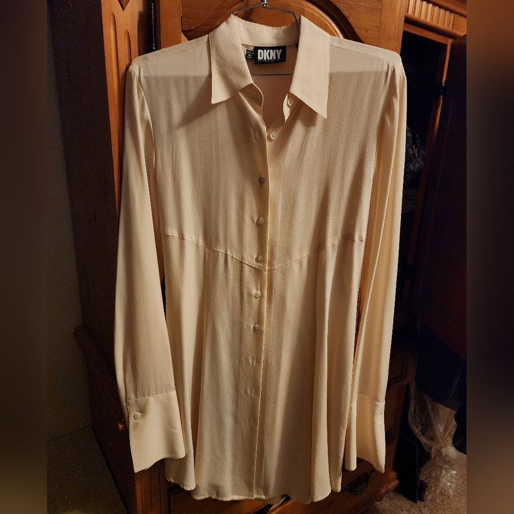 DKNY silk shirtdress